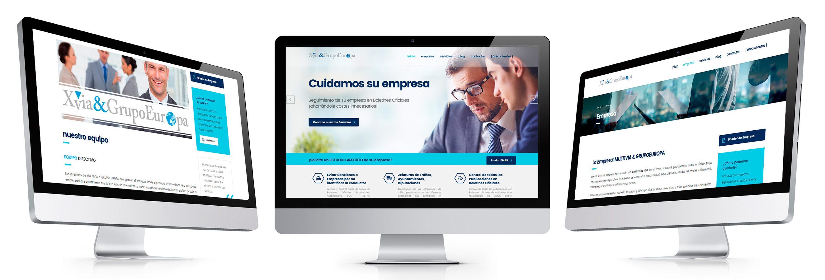 Diseño PÁGINA WEB Corporativa para Servicios Jurídicos XVIA & GRUPOEUROPA (Barcelona) - By IDG GRUP WEB - Imagen Corporativa y Publicidad