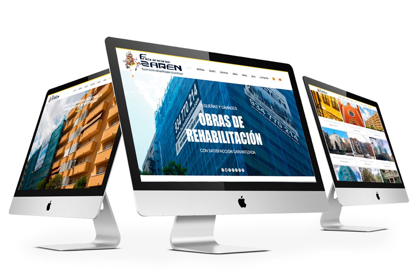 Diseño PÁGINA WEB Corporativa para FACHADAS ZAREN (Pallejà. Barcelona) - By IDG GRUP WEB - Imagen Corporativa y Publicidad