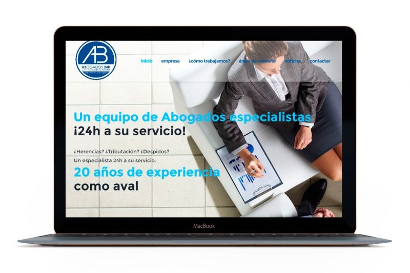 Diseño PÁGINA WEB Corporativa para AB ABOGADOS 24H (Barcelona) - By IDG GRUP WEB - Imagen Corporativa y Publicidad