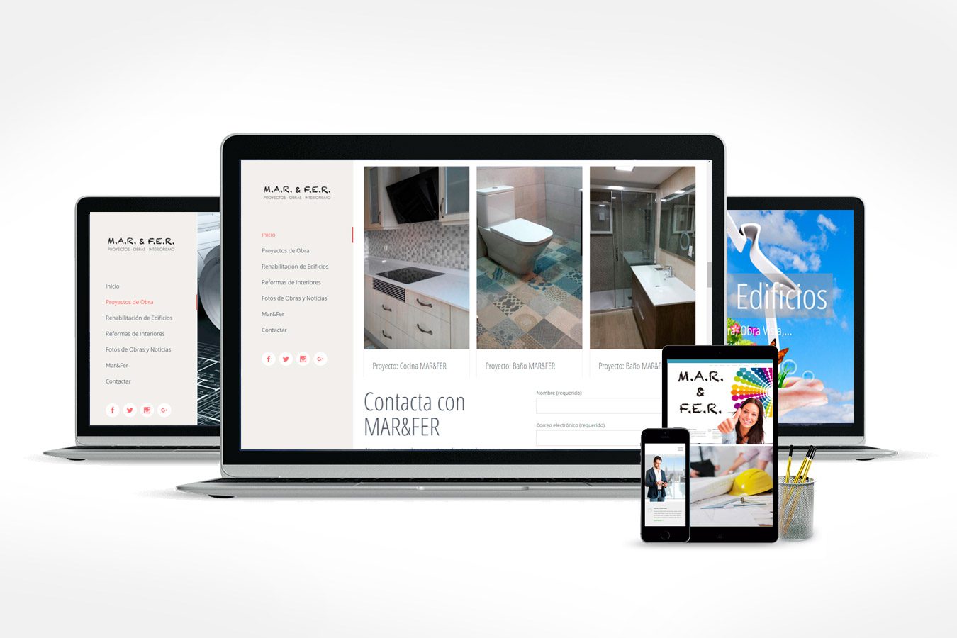 Diseño PÁGINA WEB Corporativa para FACHADAS MARFER (Barcelona) - By IDG GRUP WEB - Imagen Corporativa y Publicidad