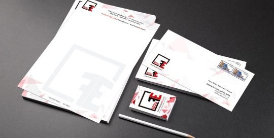 Diseño e Imprenta de Papelería corporativa (hojas carta, bloc notas, sobres corporativos, tarjetas) para Administrador Fincas Barcelona: FINQUES EDO | Diseño: IDG GRUP WEB - Imagen Corporativa y Publicidad