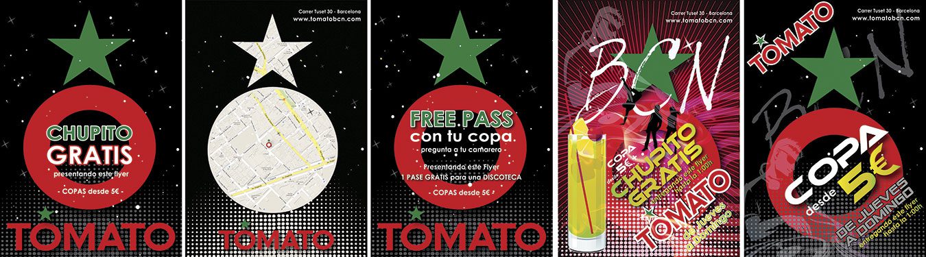 Diseño Gráfico e Imprenta de Dossier Corporativo para TOMATO - Restuarante y Bar de Copas (Barcelona) | Diseño: IDG GRUP WEB - IMAGEN CORPORATIVA Y PUBLICIDAD