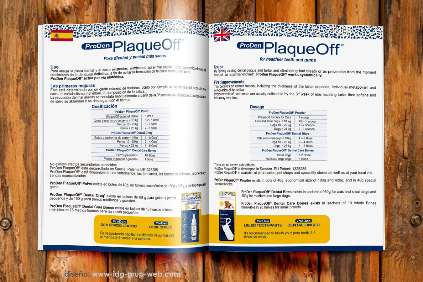 Diseño e Imprenta de Catálogo Corporativo - Dossier para PLAQUEOFF - SWEDENCARE (Suecia) | Diseño: IDG GRUP WEB - Imagen Corporativa y Publicidad
