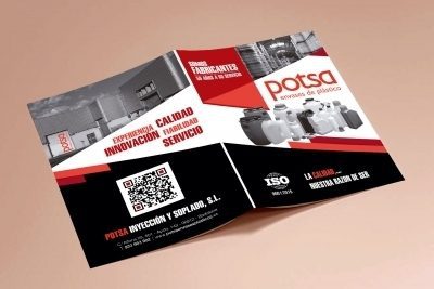 Diseño e Imprenta de Catálogo Corporativo - Dossier díptico de POTSA Envases Plásticos (Badalona. España) | Diseño: IDG GRUP WEB - Imagen Corporativa y Publicidad