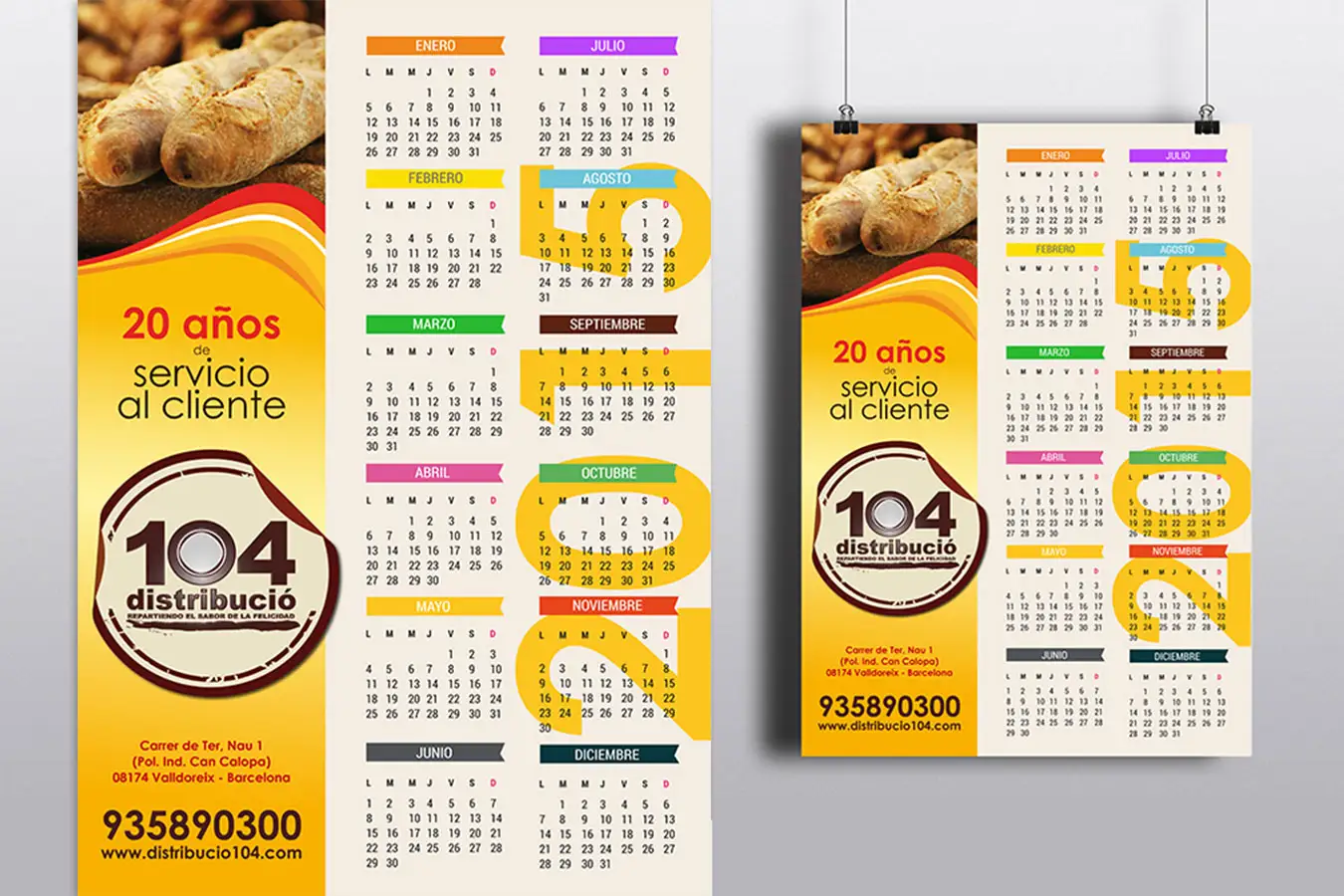 Diseño e imprenta de Calendarios de pared