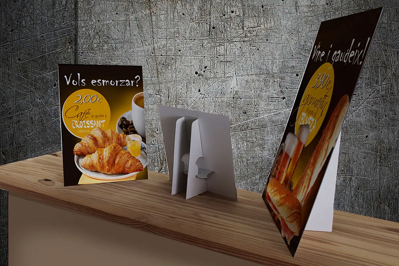 Diseño e imprenta PLVs de mesa