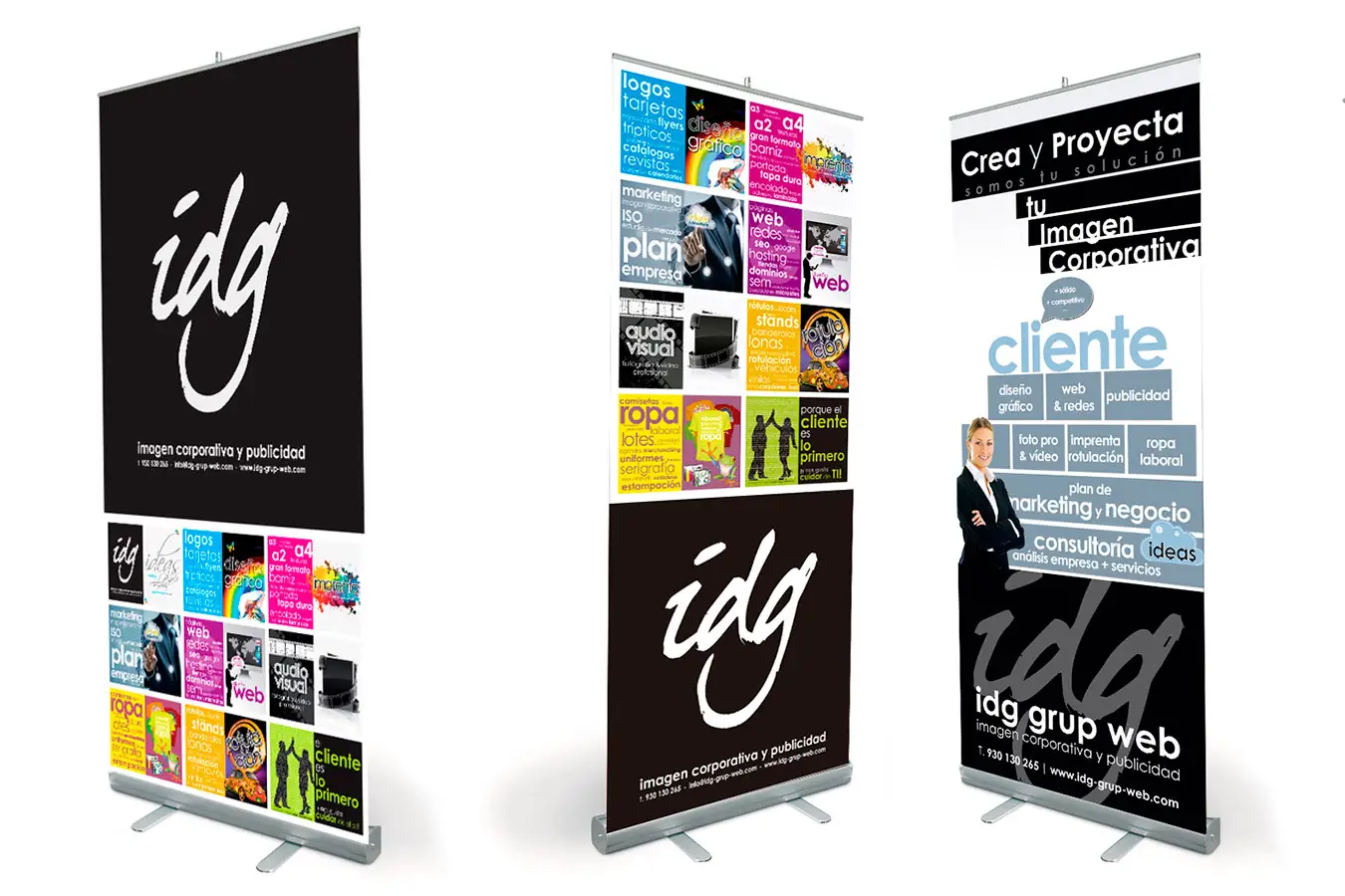 Diseño e imprenta de RollUps publicitarios y Corporativos