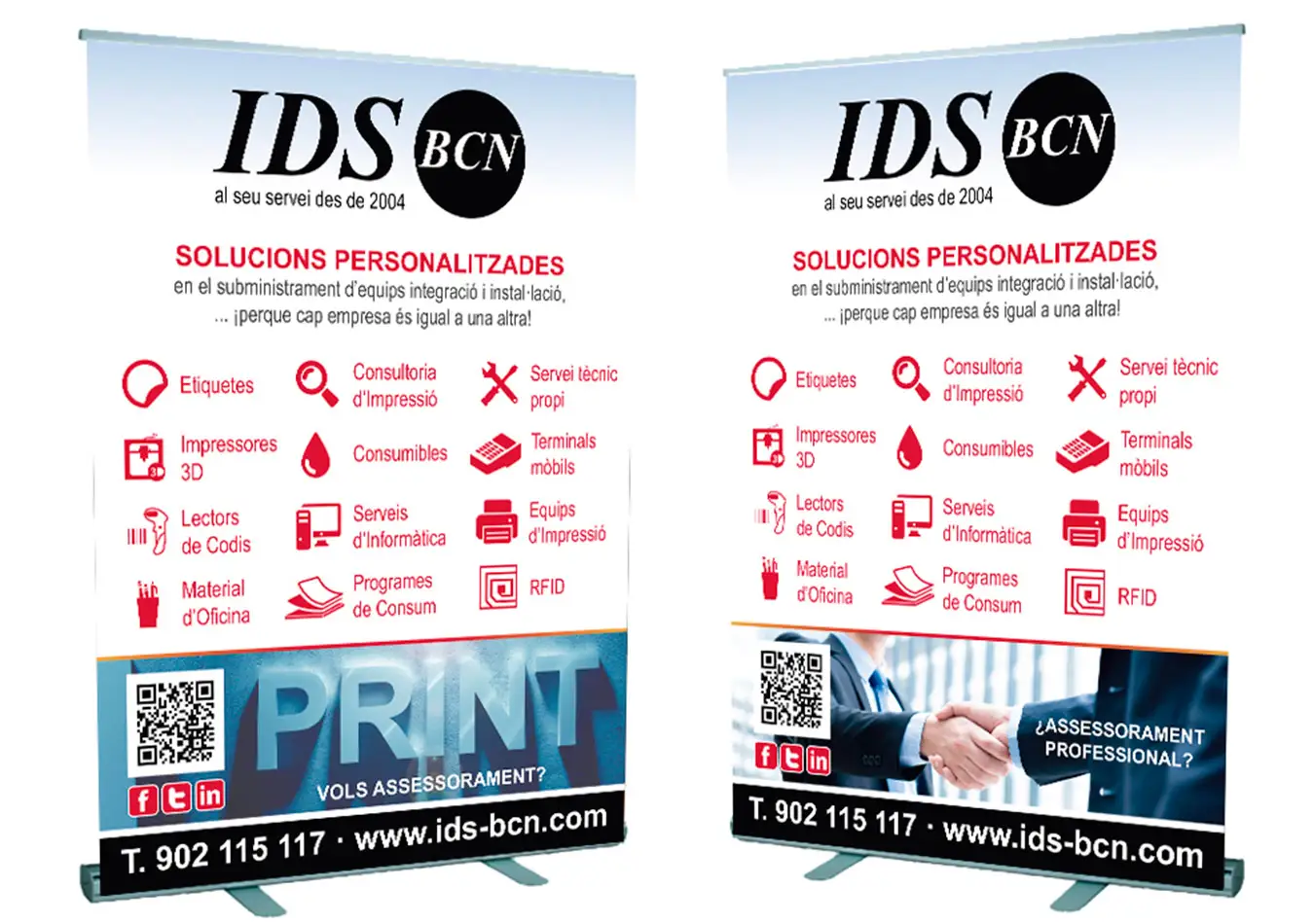 Diseño e imprenta de RollUps publicitarios y corporativos en gran formato