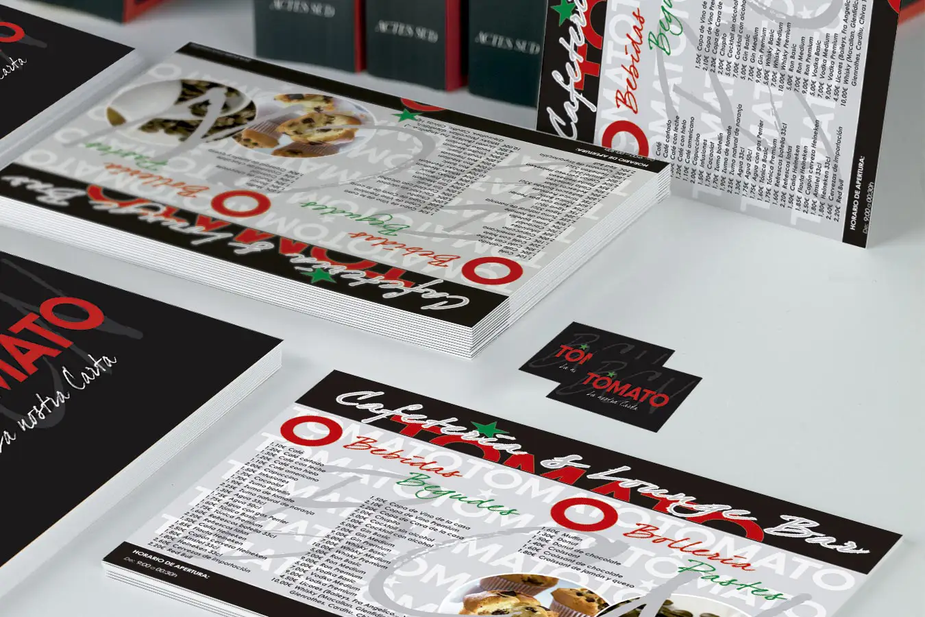 Diseño e imprenta Carta de Desayunos para Cafetería