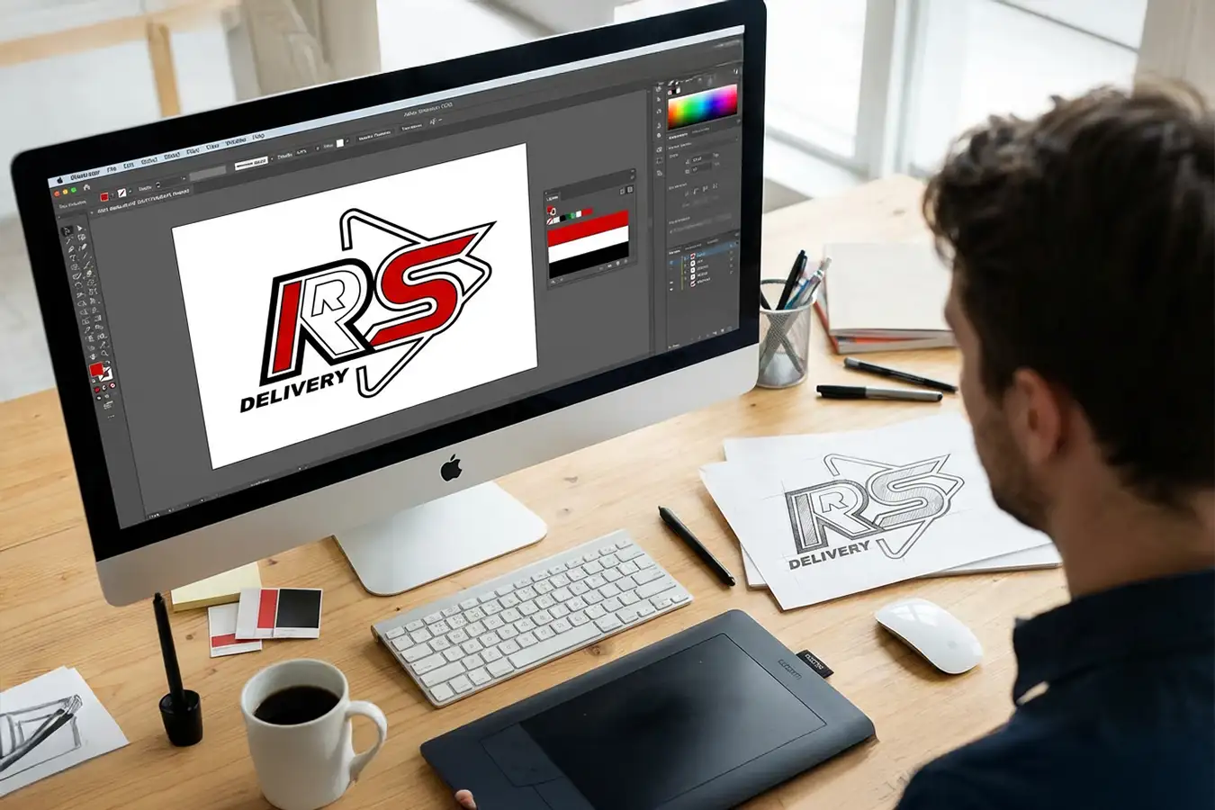 Logo (Opc 1) – Mockup 1-2 Diseño e Imprenta de Logos. Logotipos para empresas, marcas y servicios. Diseño de Imagen Corporativa